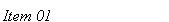 Tekstvak: Item 01